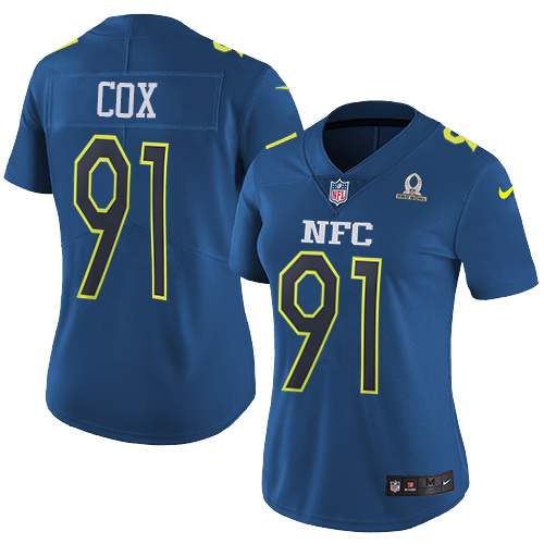 Nike Eagles #91 Fletcher Cox Navy Women's Stitched NFL Limited NFC Pro Bowl Jersey